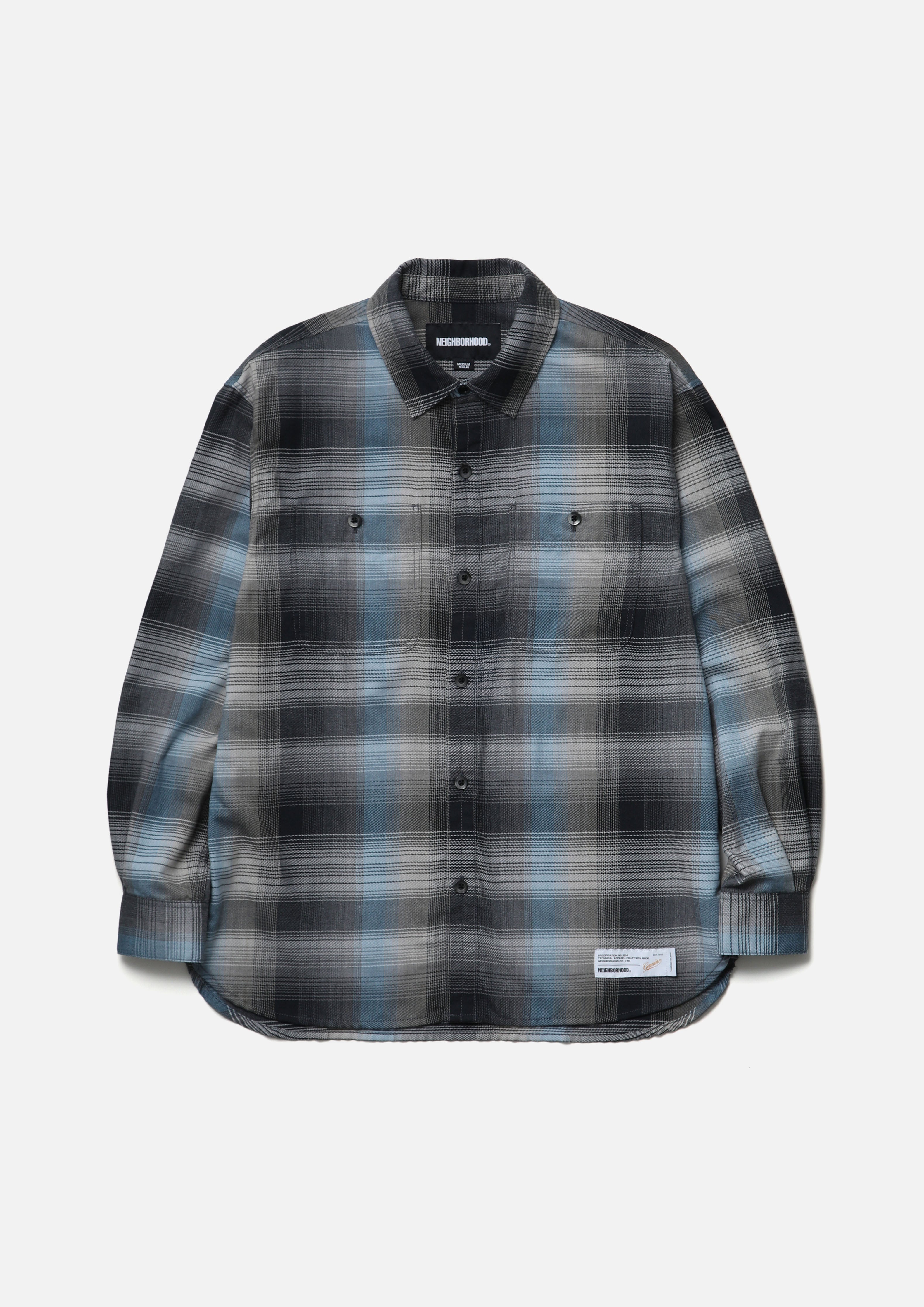 Hombre Check Shirt Ls - BLACK