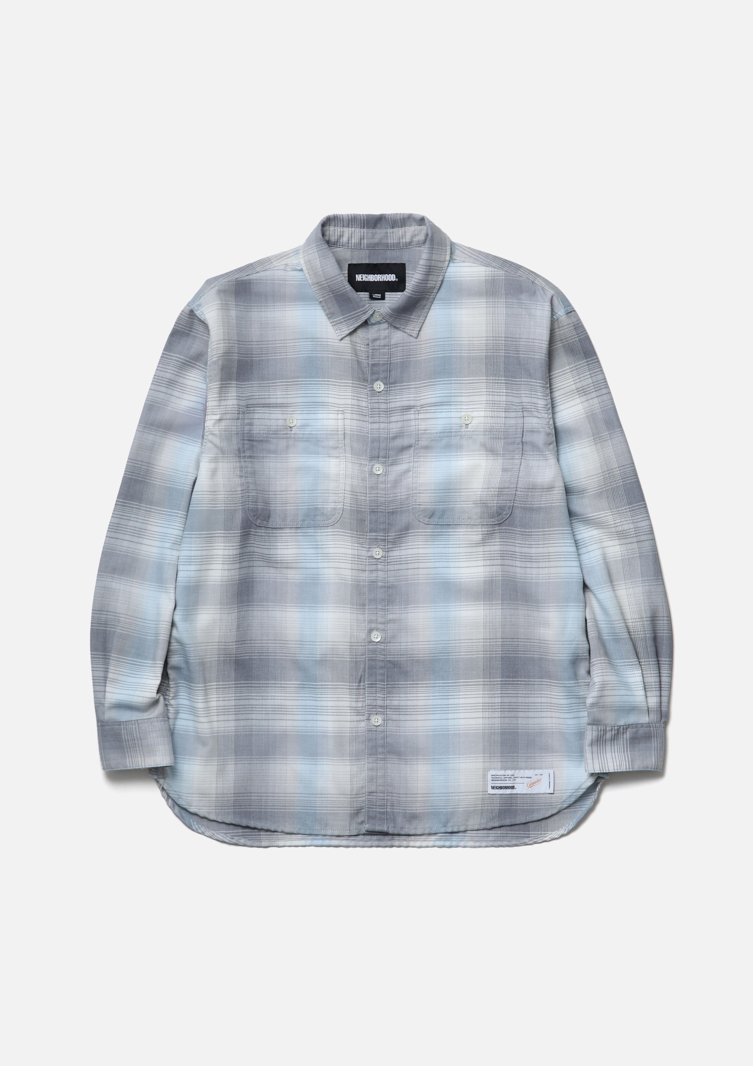Hombre Check Shirt Ls - WHITE