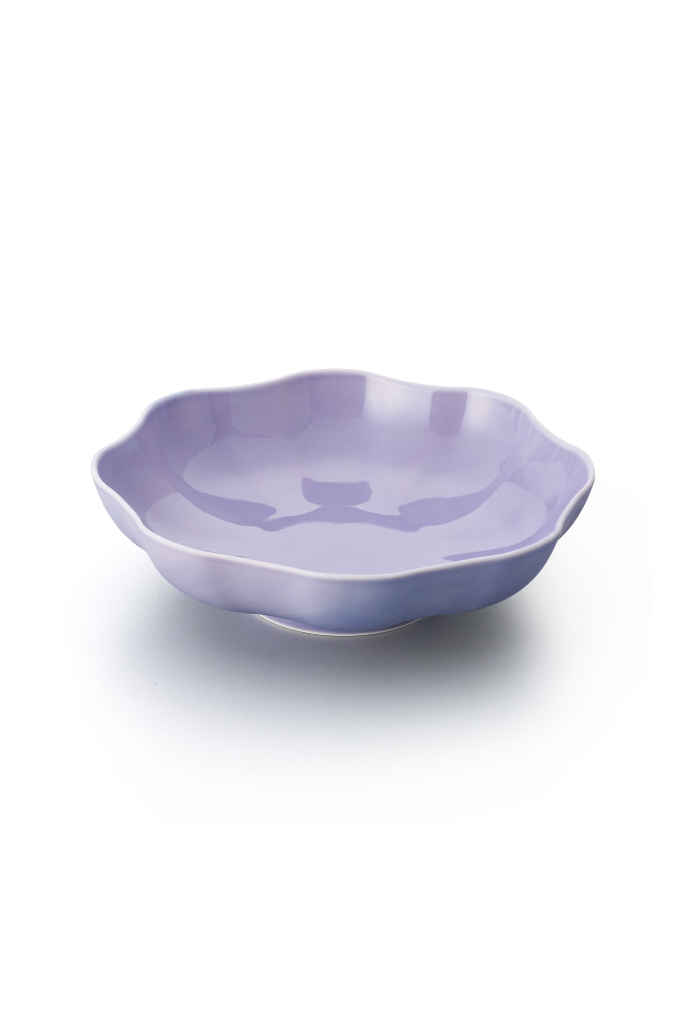 PORCELAIN POTTERY BOWL LARGE - LAVENDER FROST