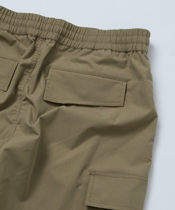 Quick Dry Fabric Wide Silhouette Poly Ripstop Cargo Pants/UV Cut/Quick Dry 【Limited Release】