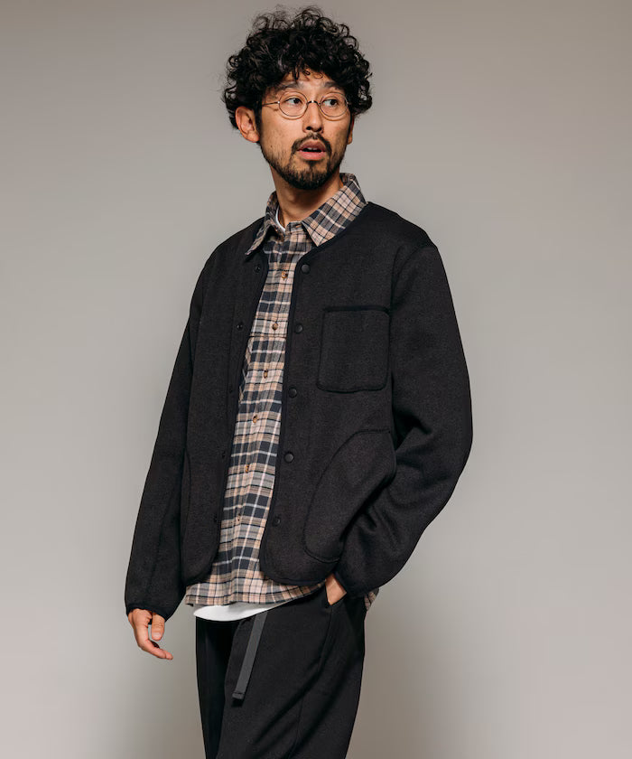 Relaxed Fit Knit Fleece Cardigan