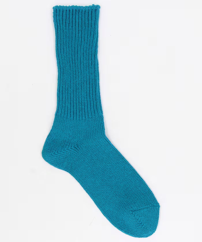 Low Gauge Ribbed Crew Socks (Fits 25.0-27.0cm) - Blue