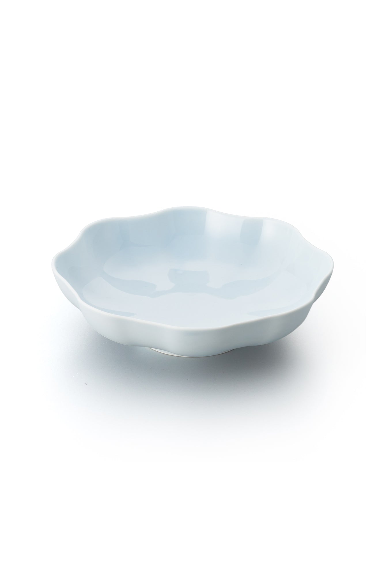 PORCELAIN POTTERY BOWL LARGE - OPALIN BLUE