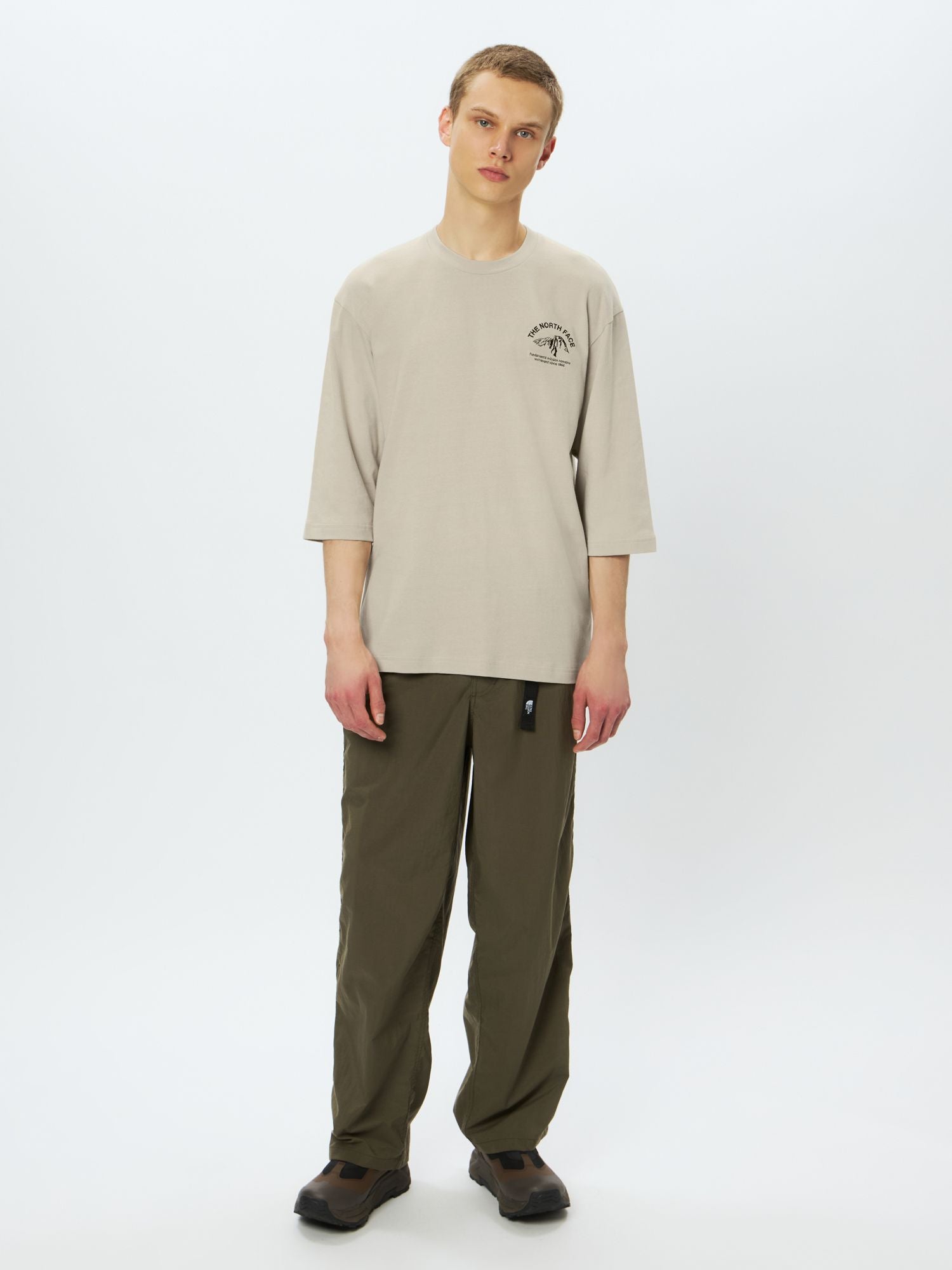 Quarter Sleeve One Point Logo Tee (Unisex)