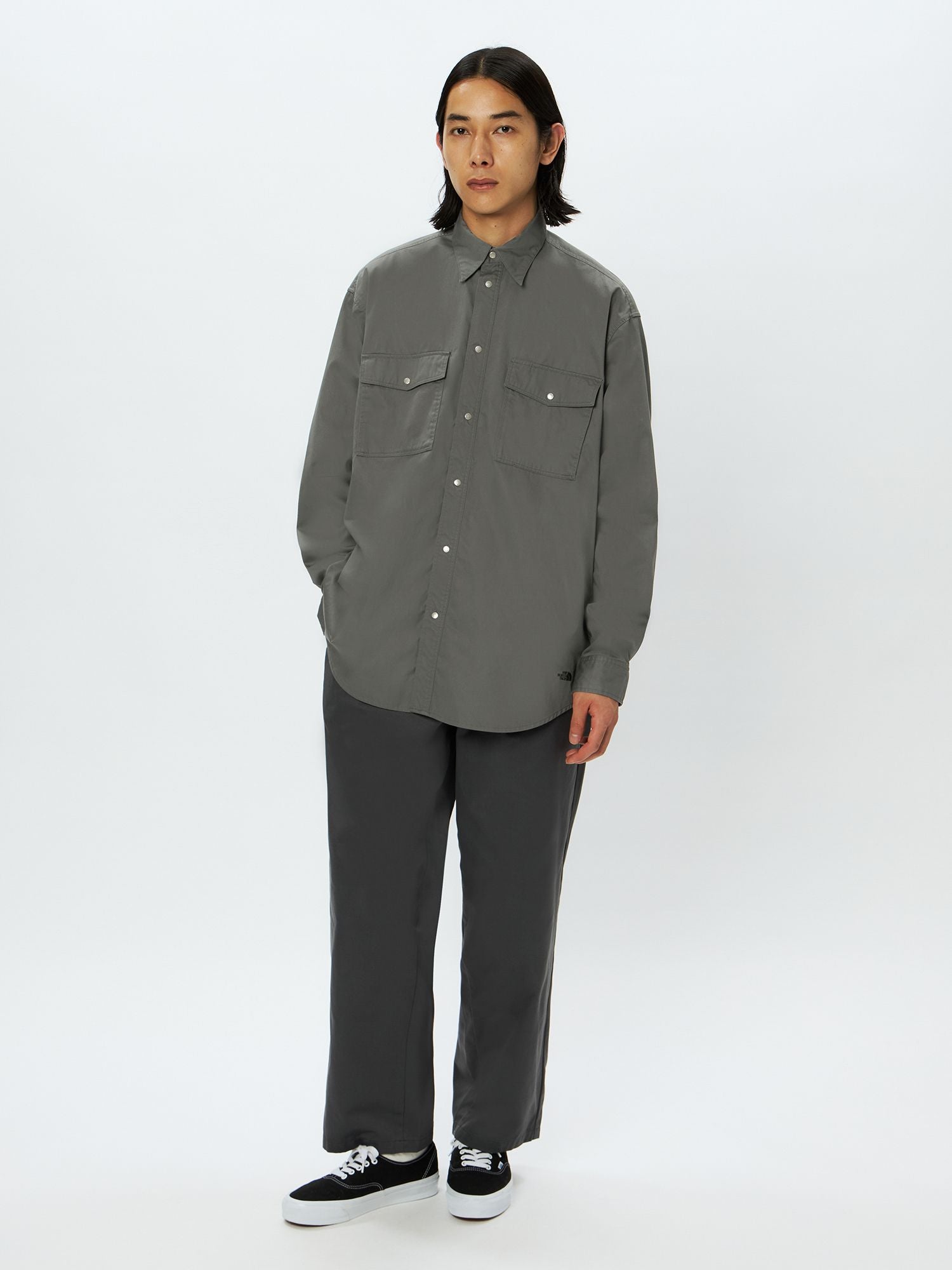 Long Sleeve Box Steady Chino Shirt (Unisex)