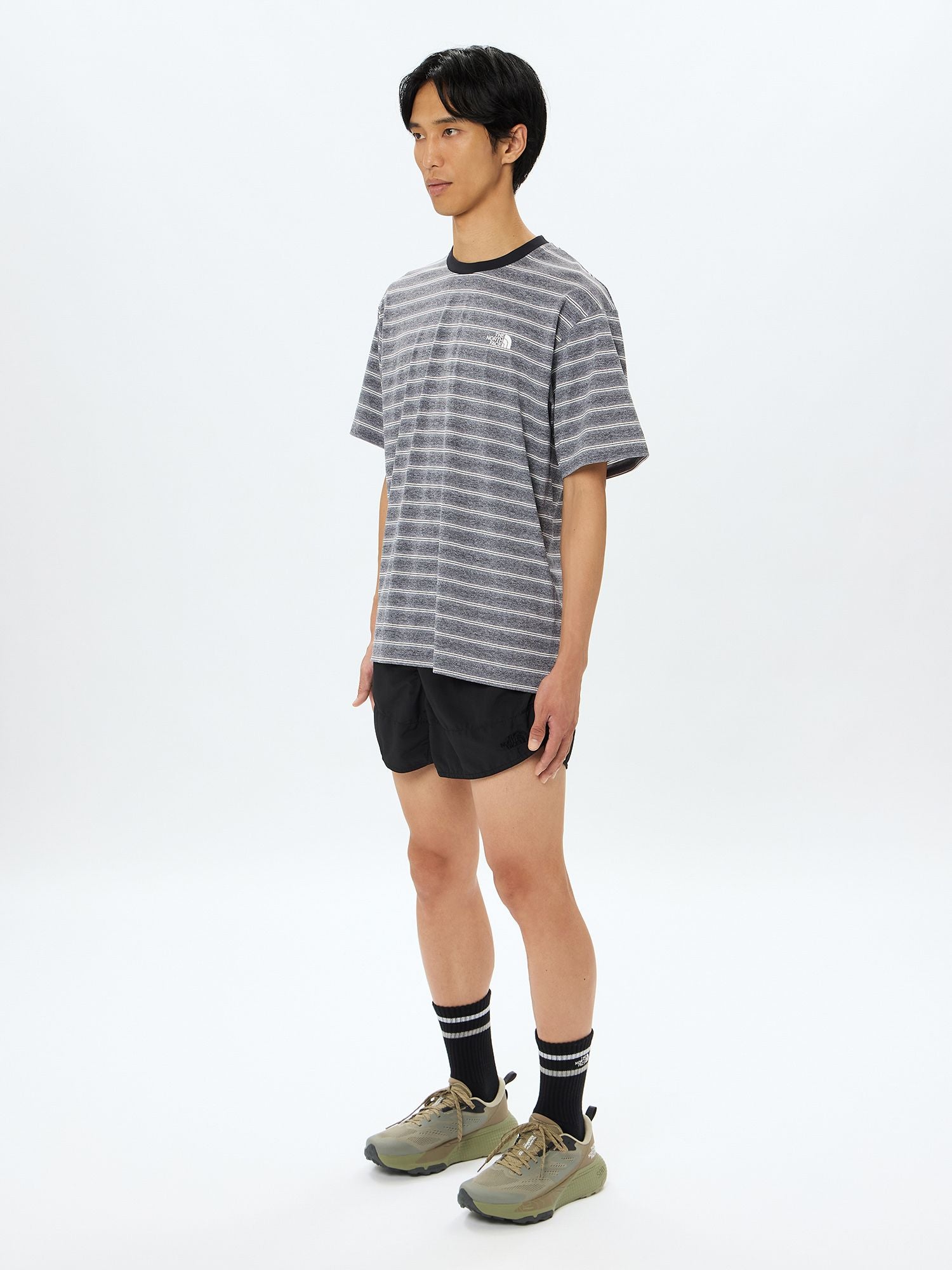 Short Sleeve Free Run Border Crew (Unisex)