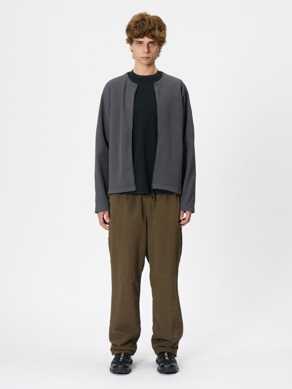 Waffle Light Zip Cardigan (Unisex)