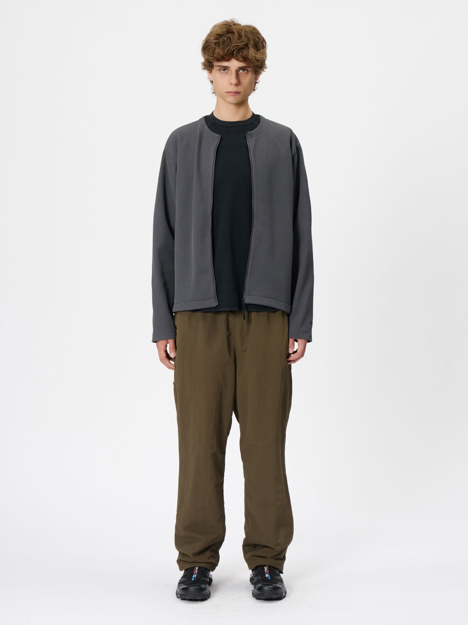 Waffle Light Zip Cardigan (Unisex)