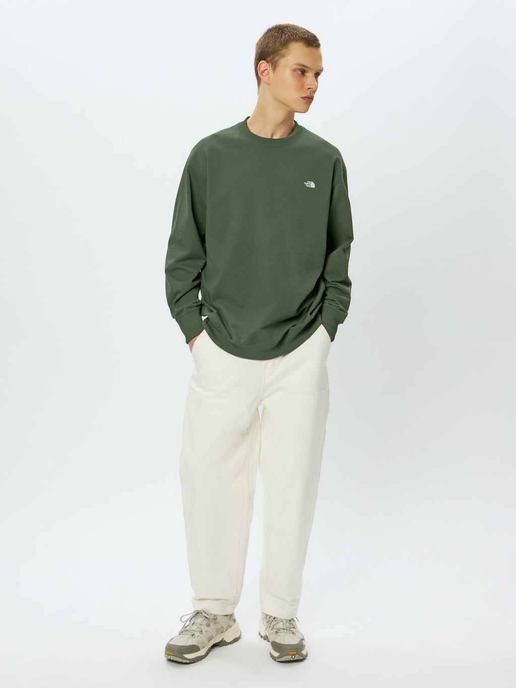 Small Logo Heather Sweat Crew (Unisex)