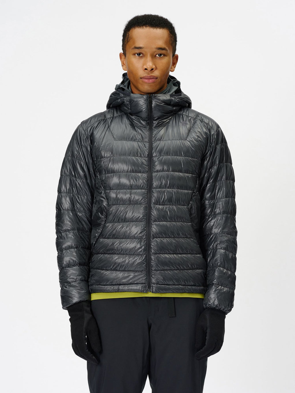 1000 Fill Power Spattering Hooded Down Jacket (Unisex)