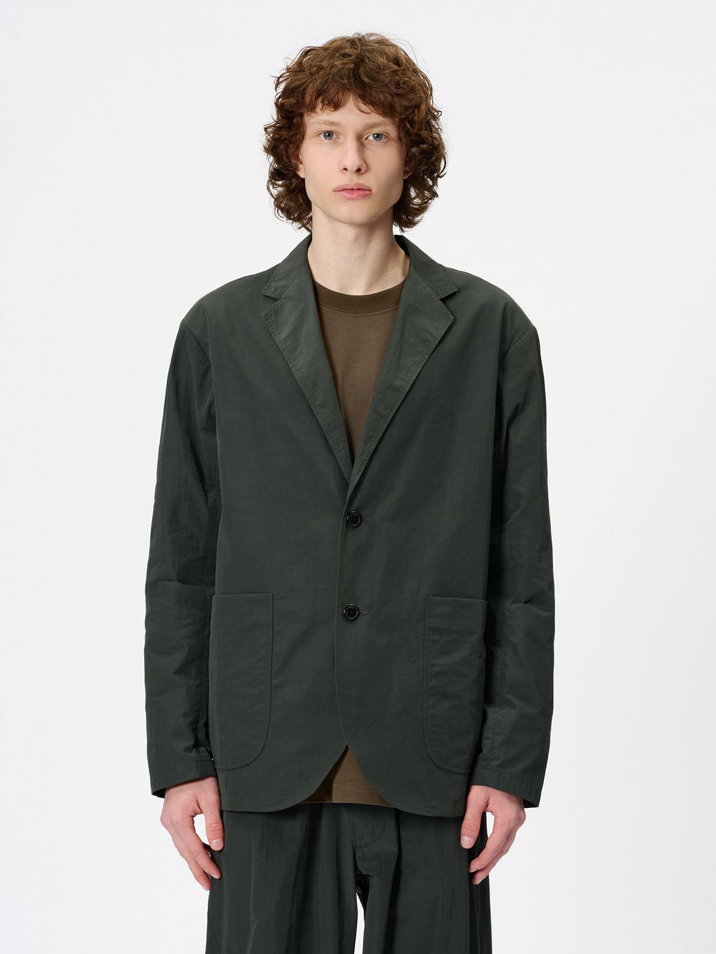 Relaxed Nylon Two-Button Jacket (Unisex)