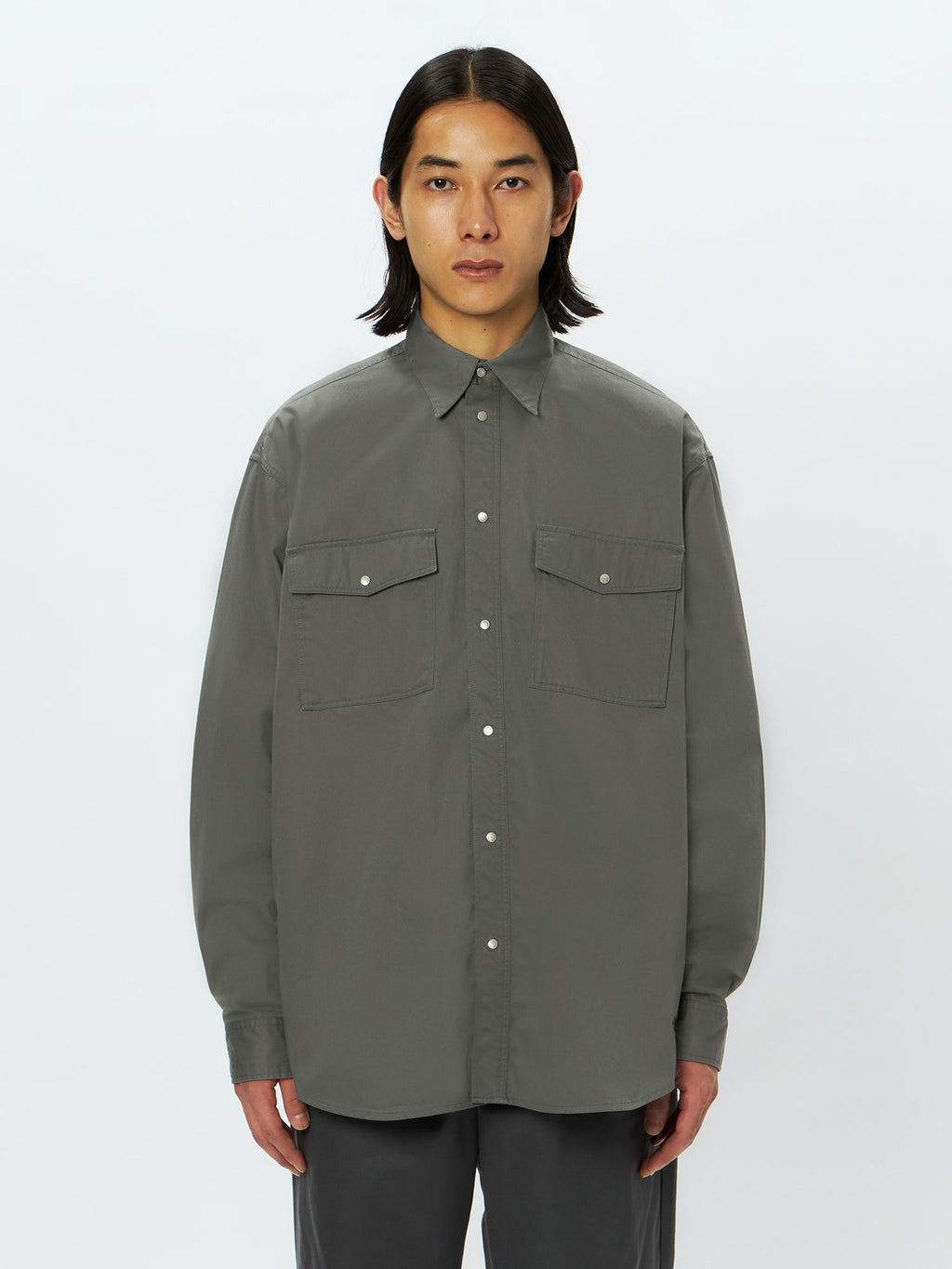 Long Sleeve Box Steady Chino Shirt (Unisex)