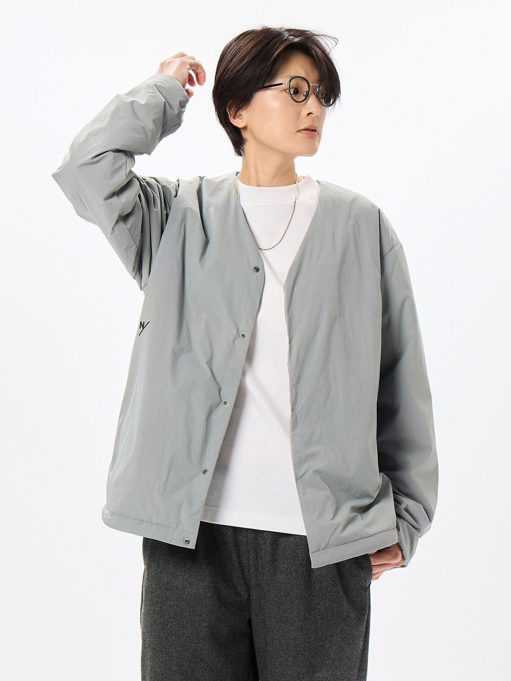 Ice Village / Padded No Collar Jacket (Unisex)