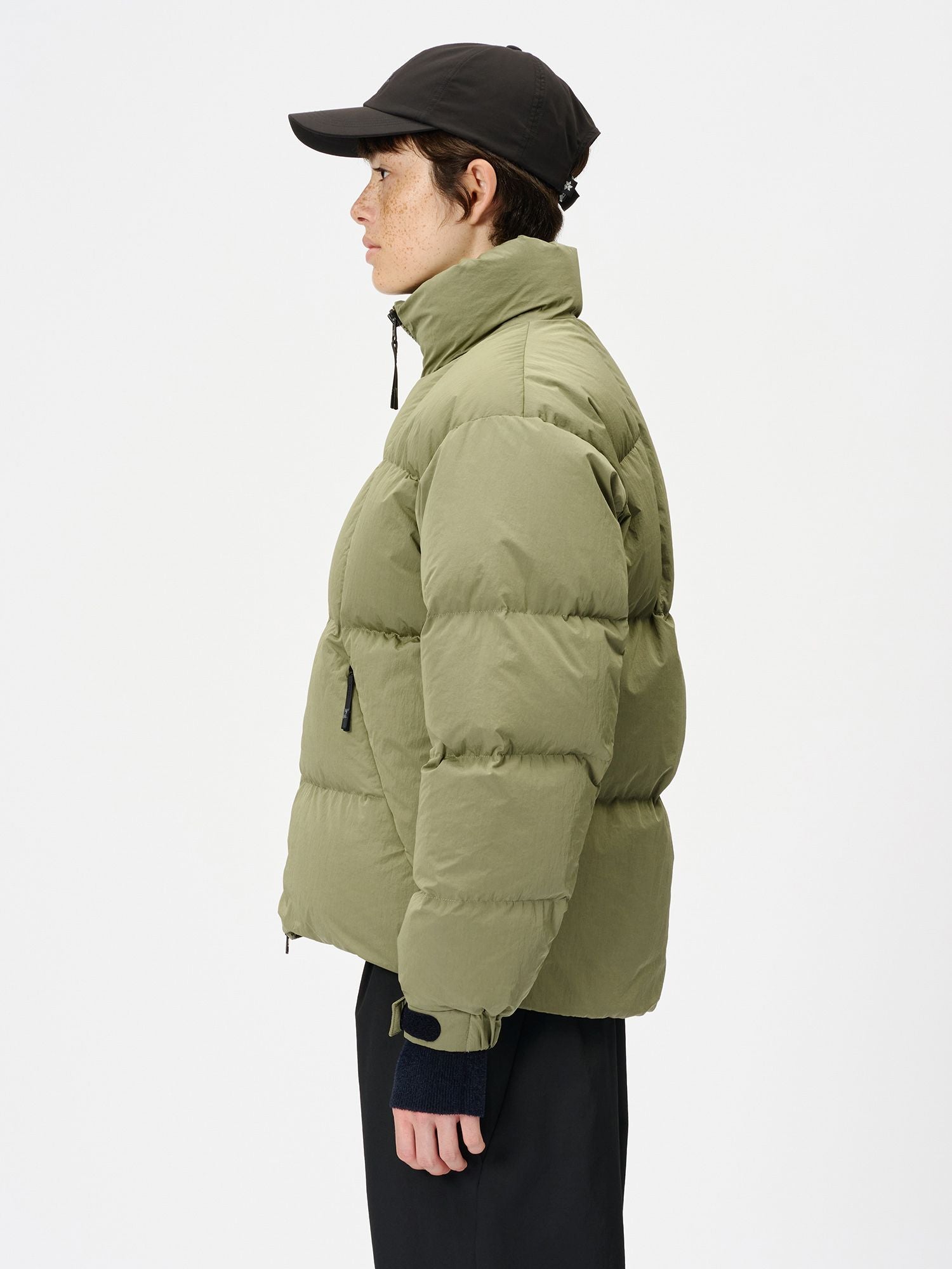 Dope Dyed Ripple Nylon Down Jacket (Ladies)