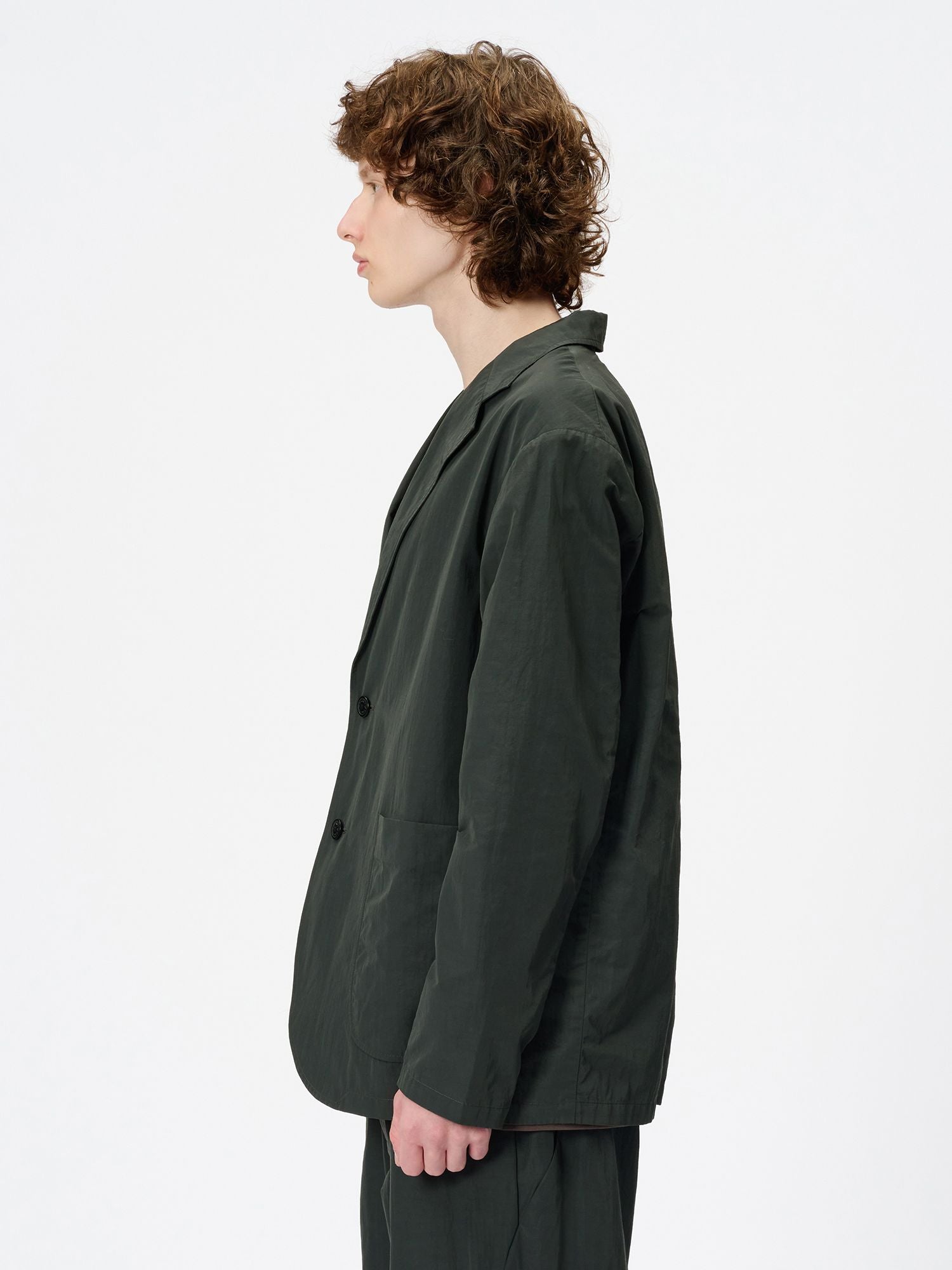 Relaxed Nylon Two-Button Jacket (Unisex)