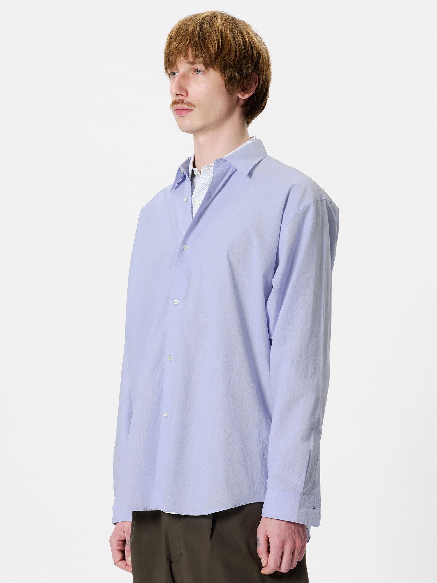 Fine Cotton Sheer Saka Stripe Shirt (Unisex)