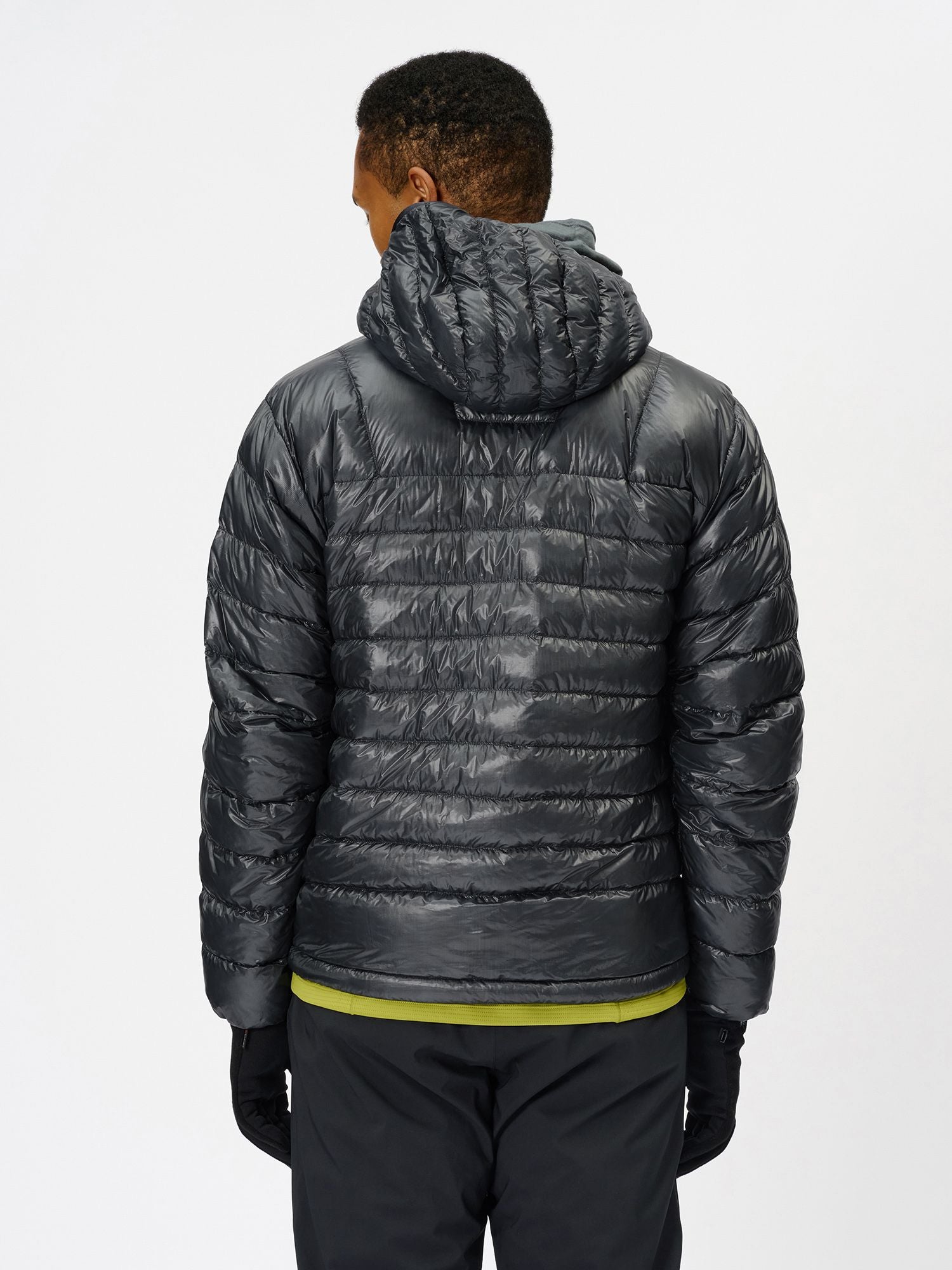 1000 Fill Power Spattering Hooded Down Jacket (Unisex)