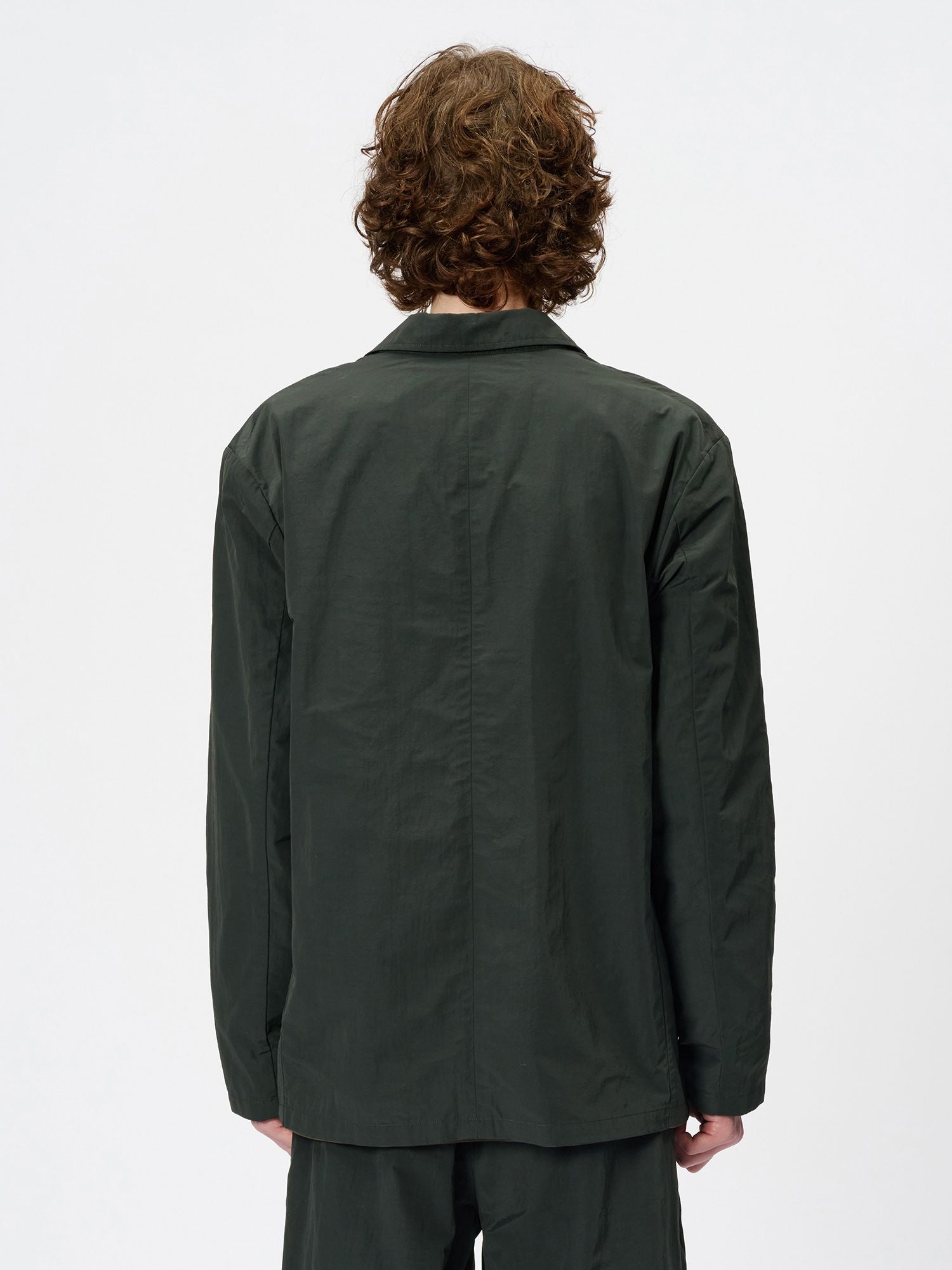 Relaxed Nylon Two-Button Jacket (Unisex)