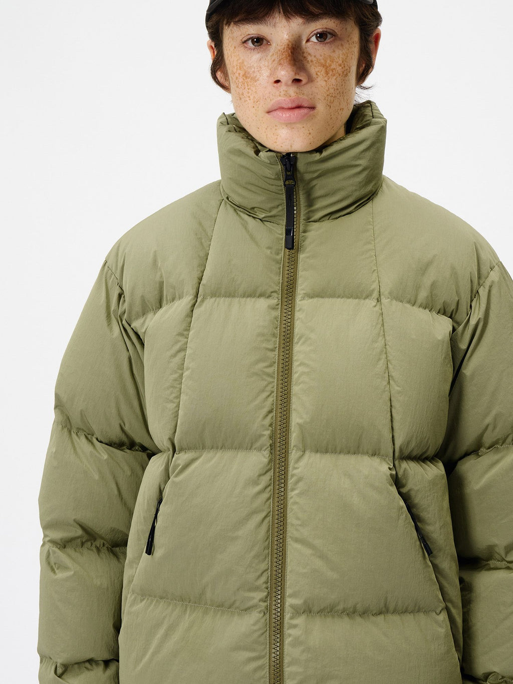 Dope Dyed Ripple Nylon Down Jacket (Ladies)