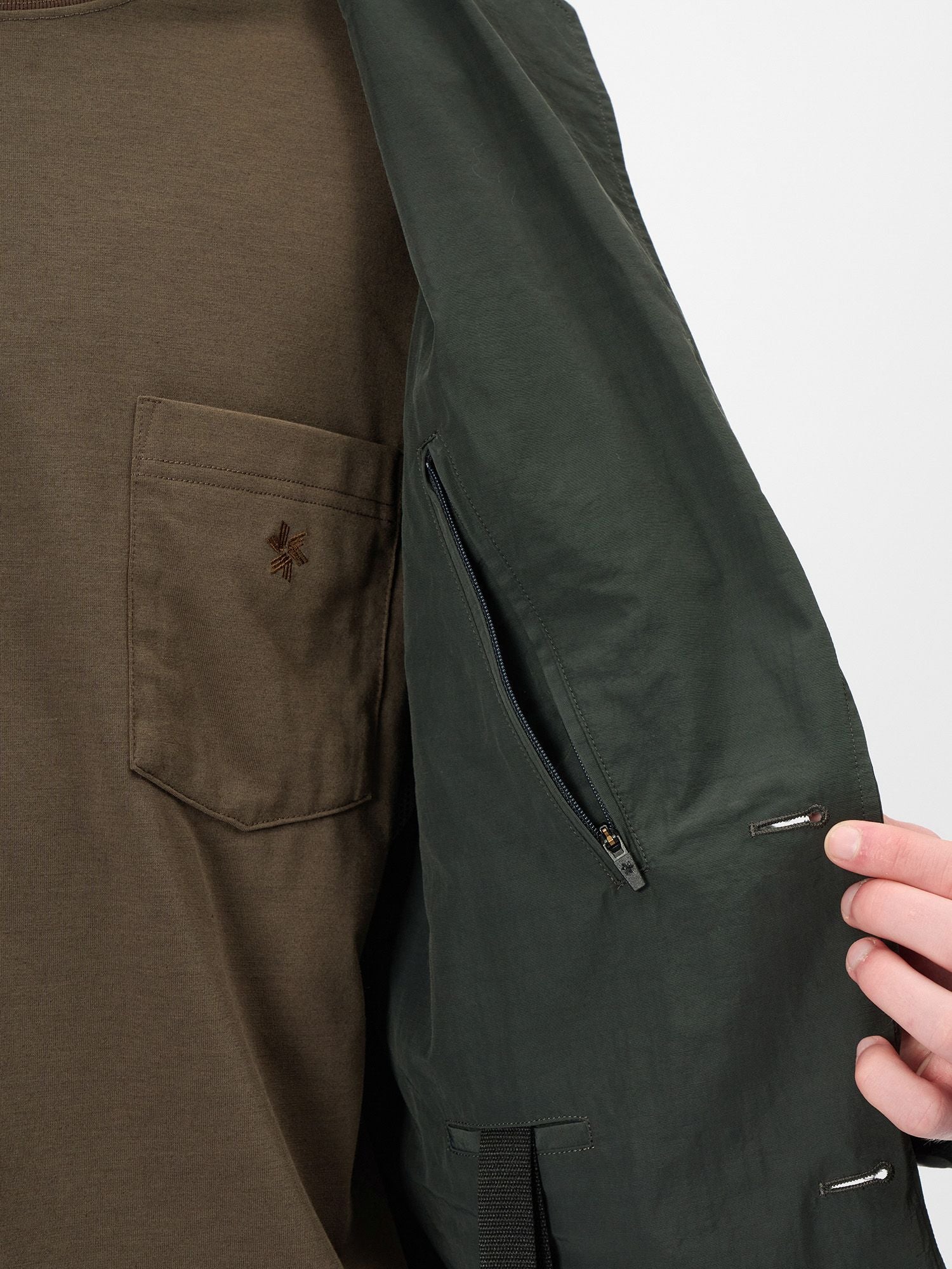 Relaxed Nylon Two-Button Jacket (Unisex)