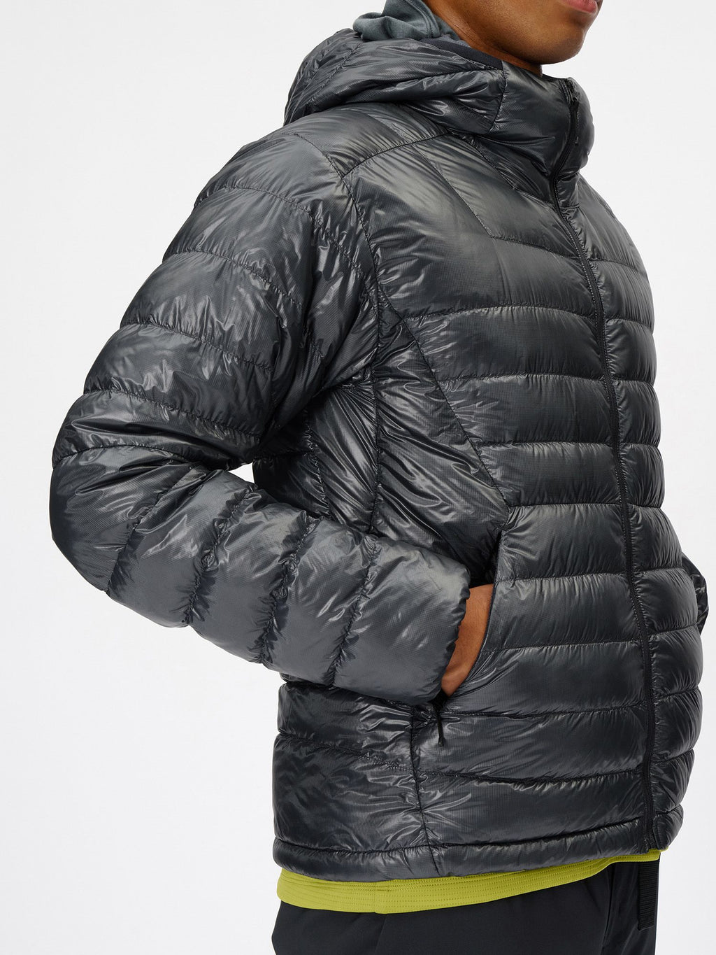 1000 Fill Power Spattering Hooded Down Jacket (Unisex)