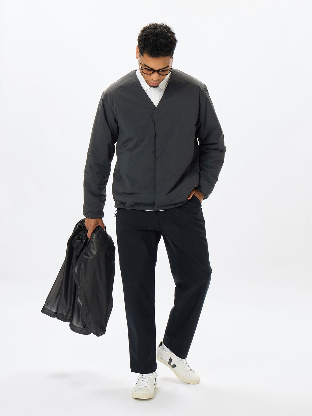 Ice Village / Padded No Collar Jacket (Unisex)