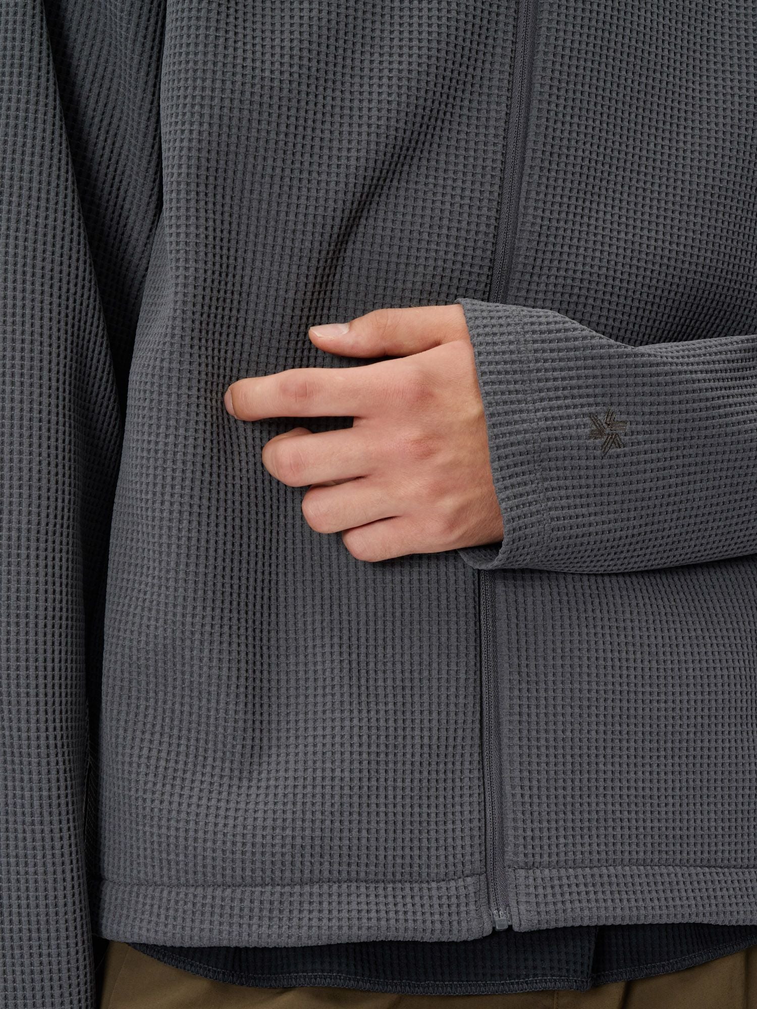 Waffle Light Zip Cardigan (Unisex)