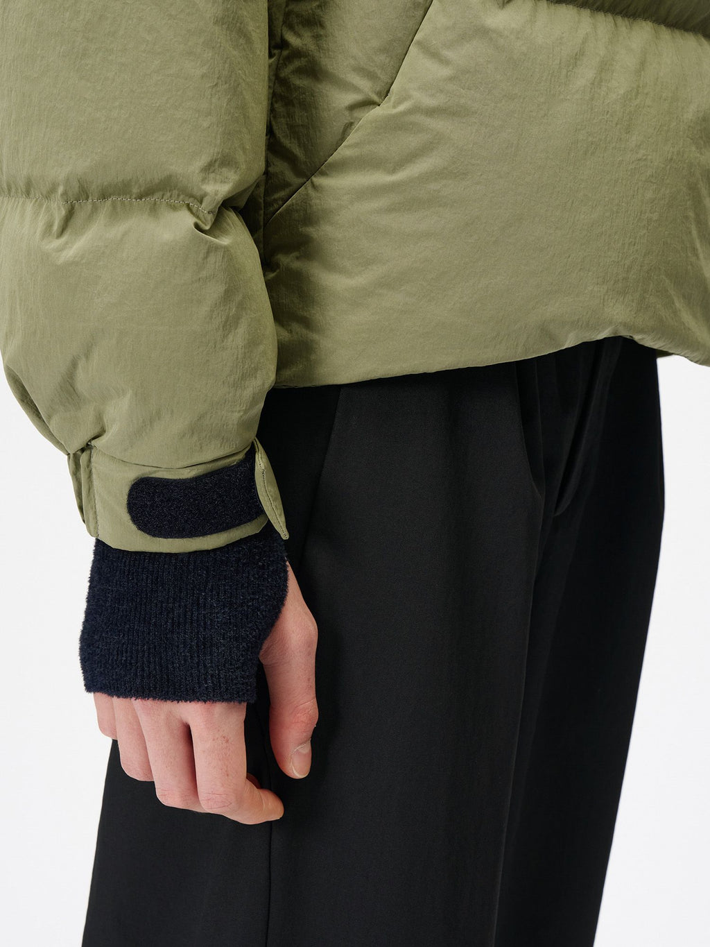 Dope Dyed Ripple Nylon Down Jacket (Ladies)