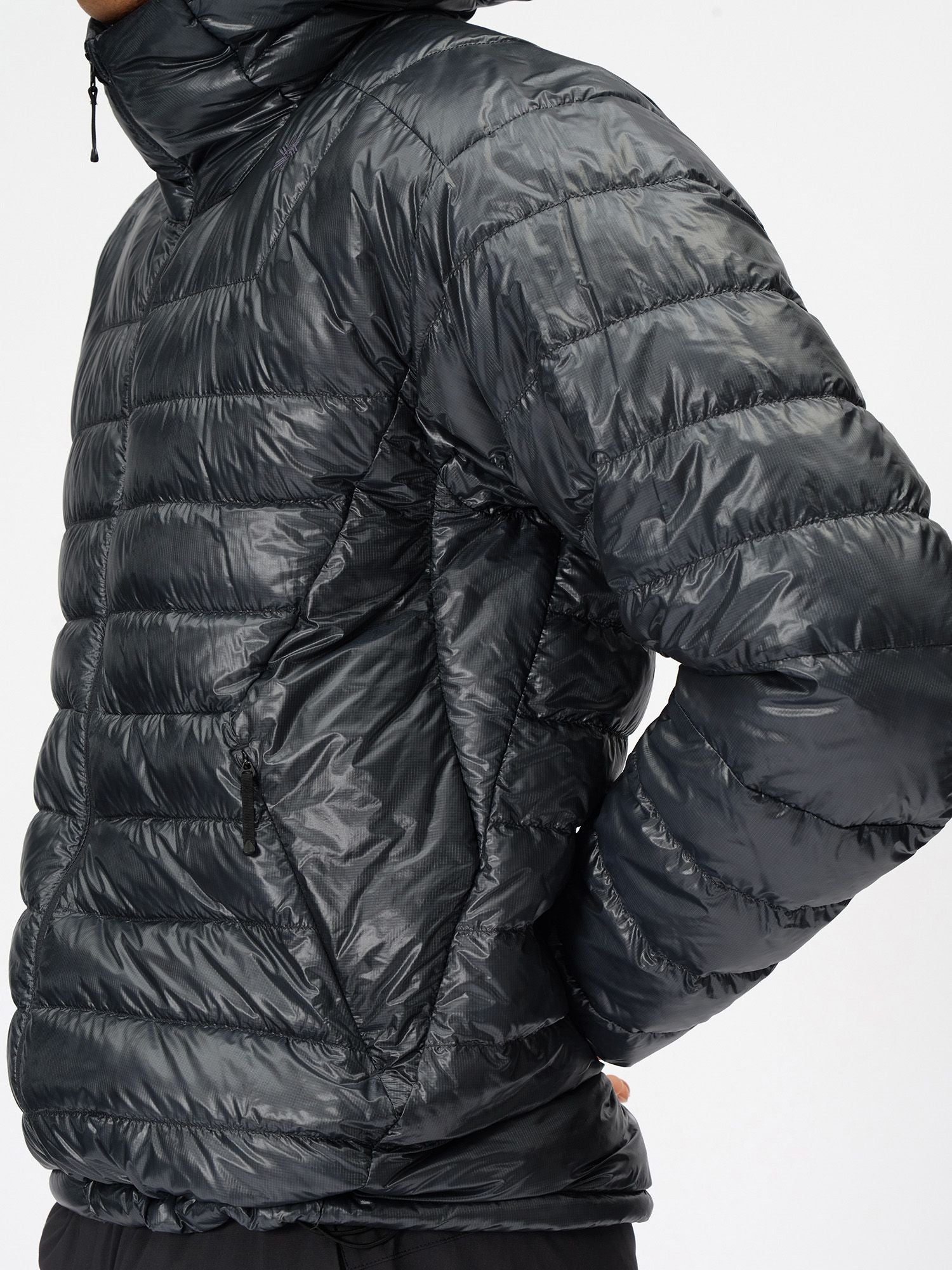 1000 Fill Power Spattering Hooded Down Jacket (Unisex)