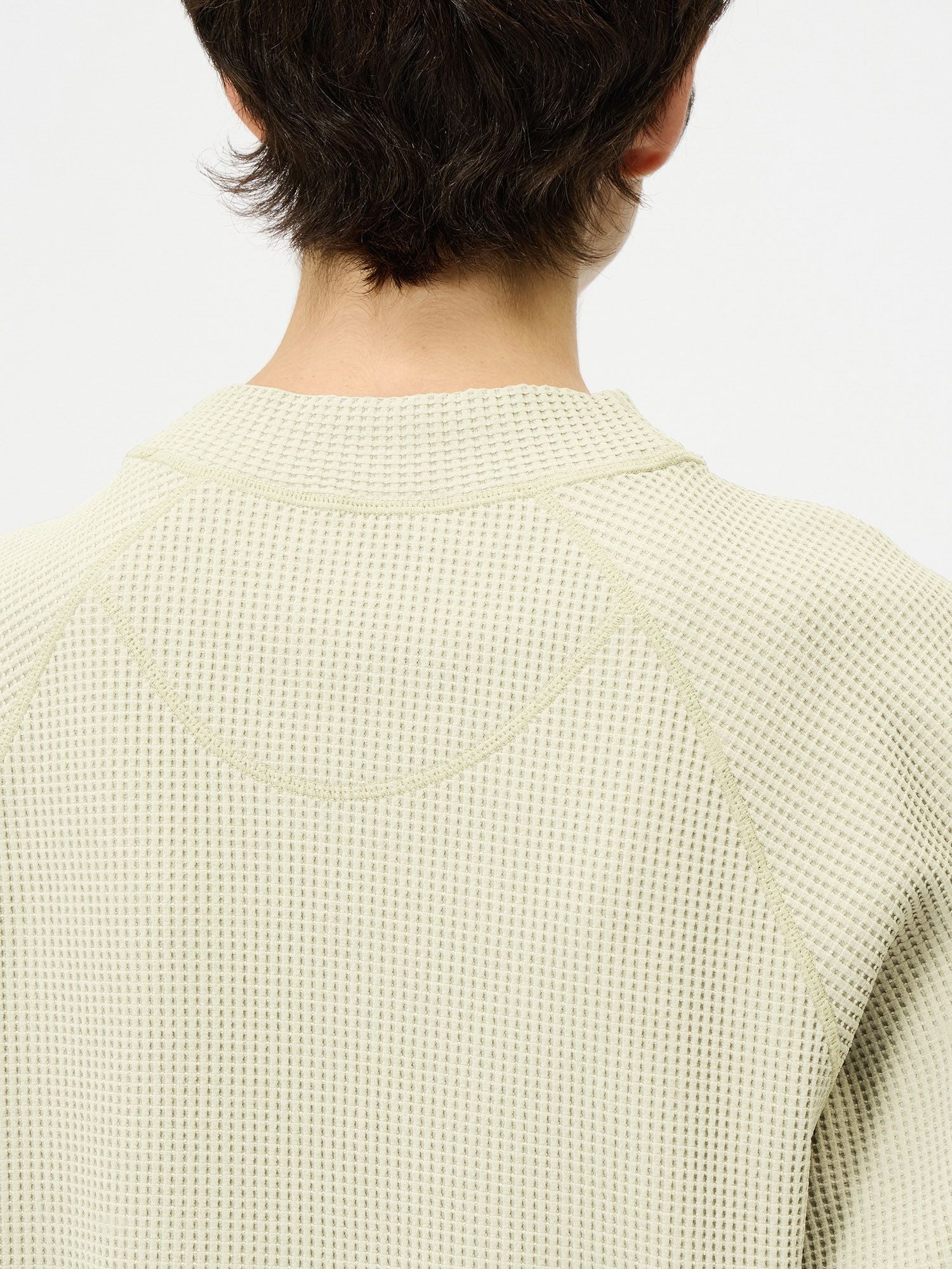 Waffle Light Mock Neck Long Sleeve T-shirt (Women's)