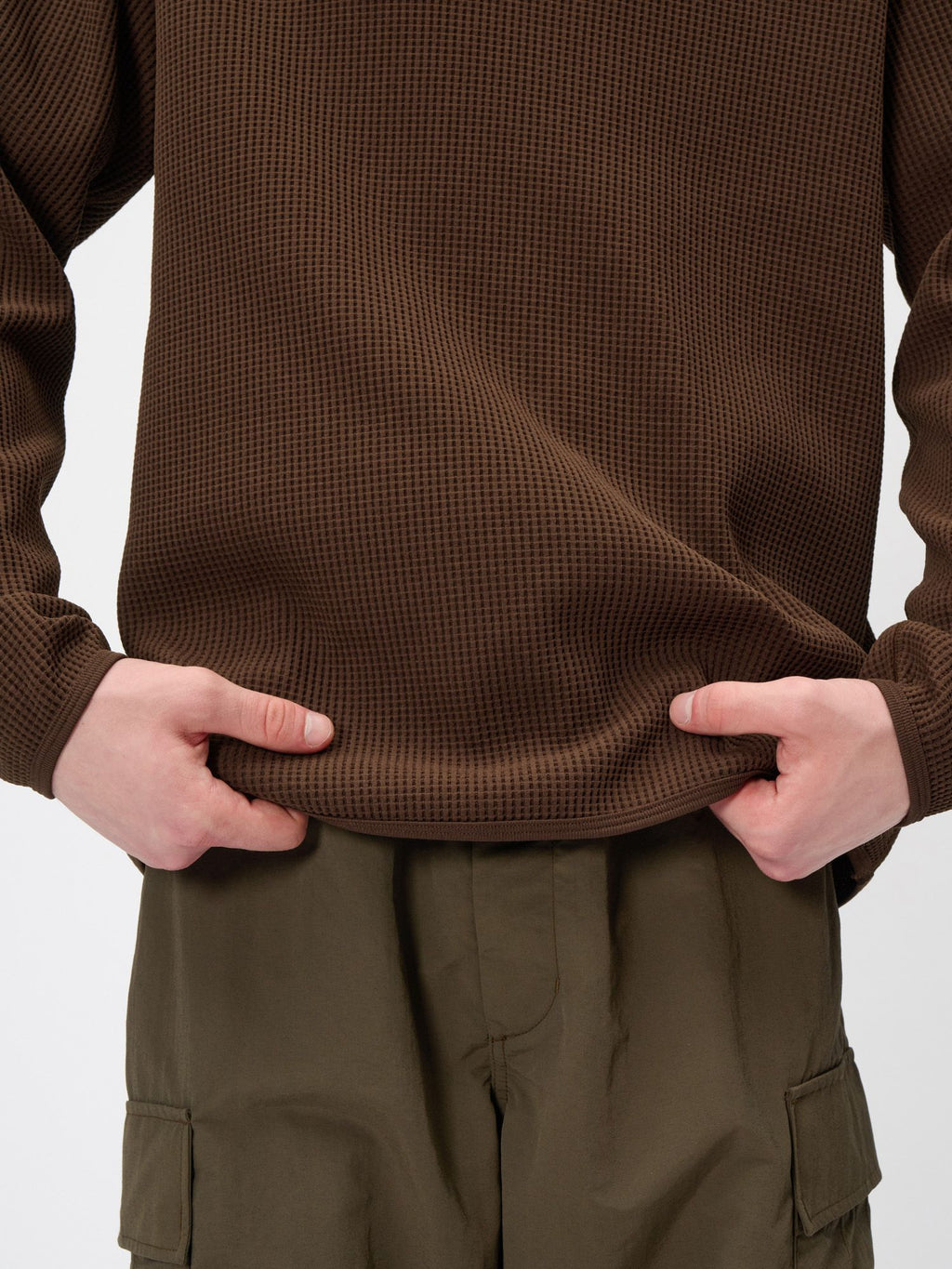 Waffle Light Long Sleeve Hoodie (Unisex)