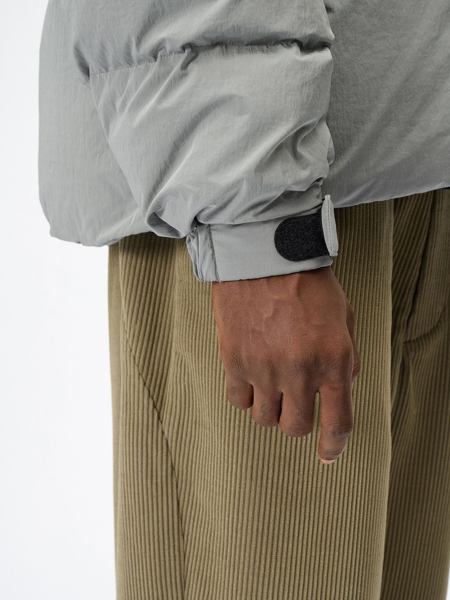 Dope Dyed Ripple Nylon Down Jacket (Unisex)