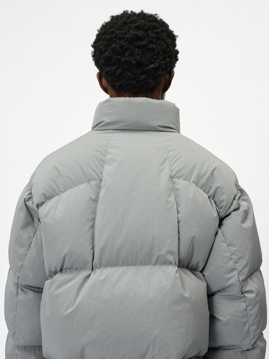 Dope Dyed Ripple Nylon Down Jacket (Unisex)