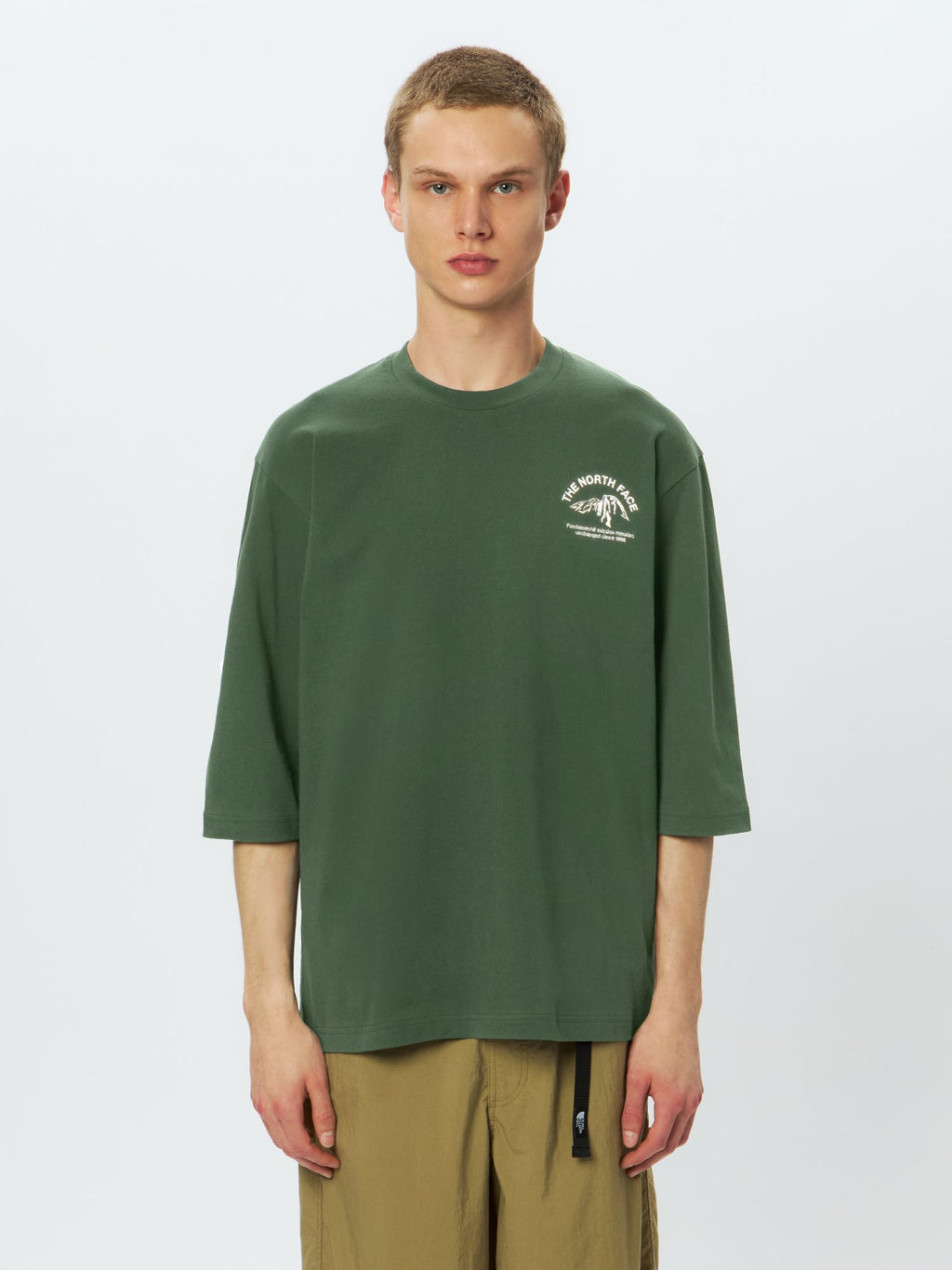 Quarter Sleeve One Point Logo Tee (Unisex)