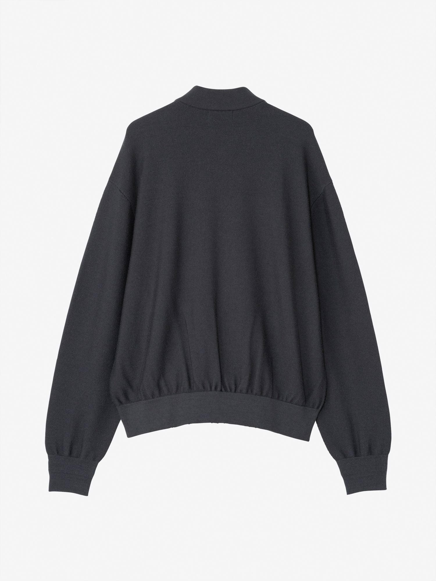 Wool Knit Flat Zip Jacket (Unisex)