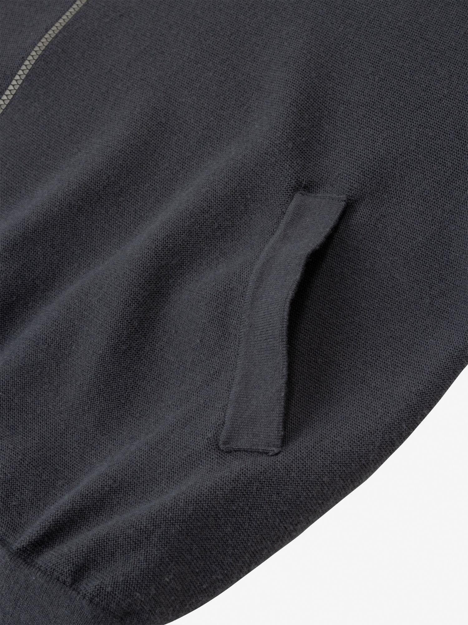 Wool Knit Flat Zip Jacket (Unisex)