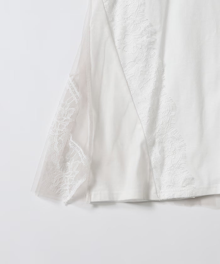 Organic Cotton Tulle Lace Docking Top