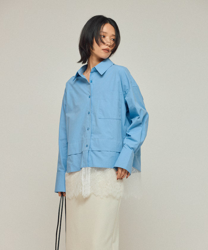 Oversized Lace Layered Shirt