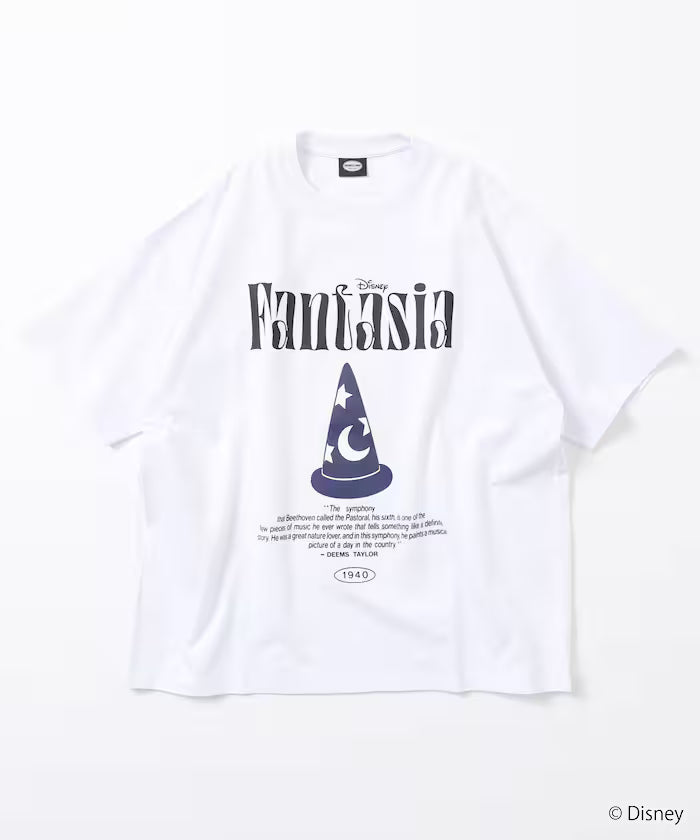 Limited Edition/DISNEY Disney Special Order Big Silhouette Front Print Crew Neck T-Shirt Fantasia