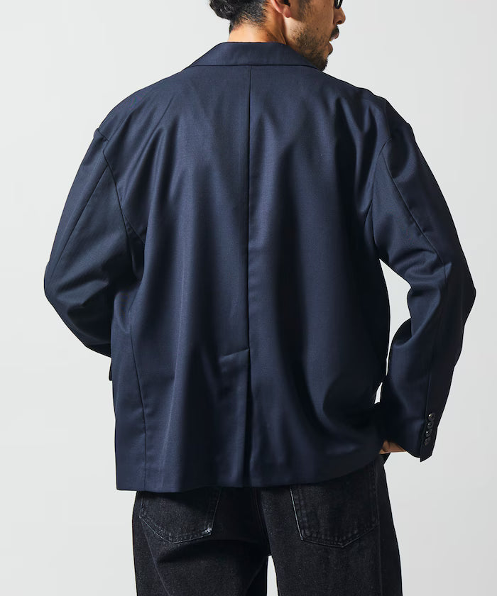 Sleeve-Contrast Tailored Jacket / Relaxed Fit