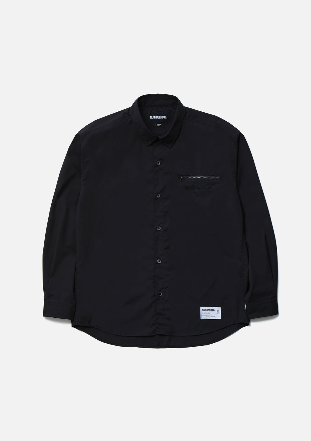 Plain Shirt Ls - BLACK