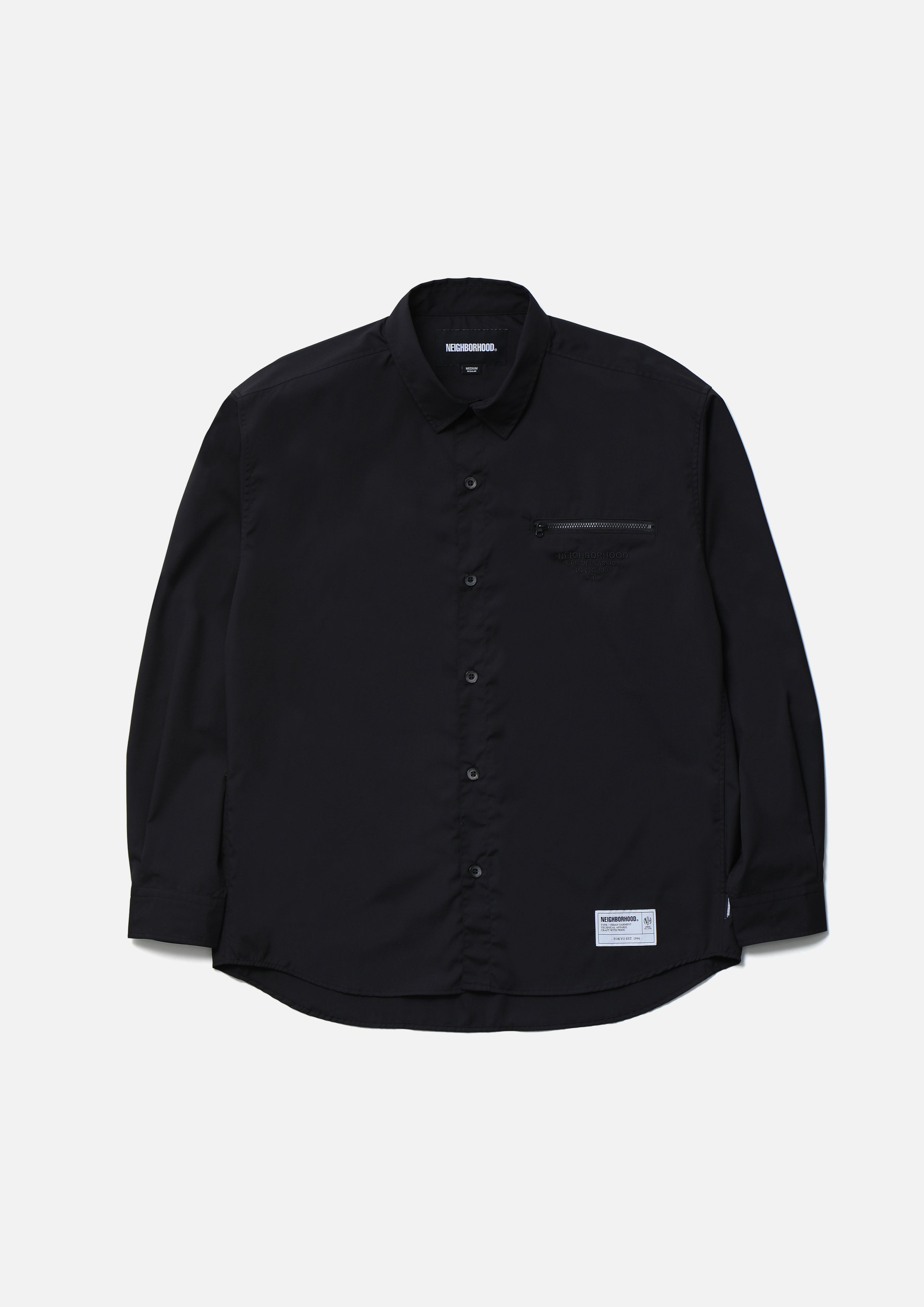 Plain Shirt Ls - BLACK