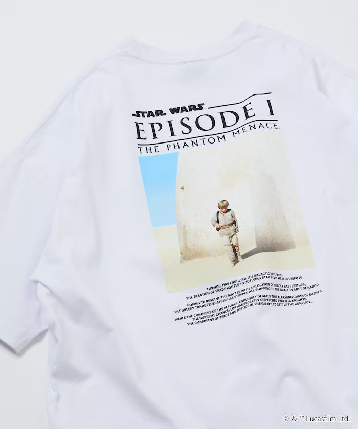 STAR WARS EPISODE 1/Star Wars Exclusive Big Silhouette Back Print Crew Neck T-shirt 【Limited Edition】