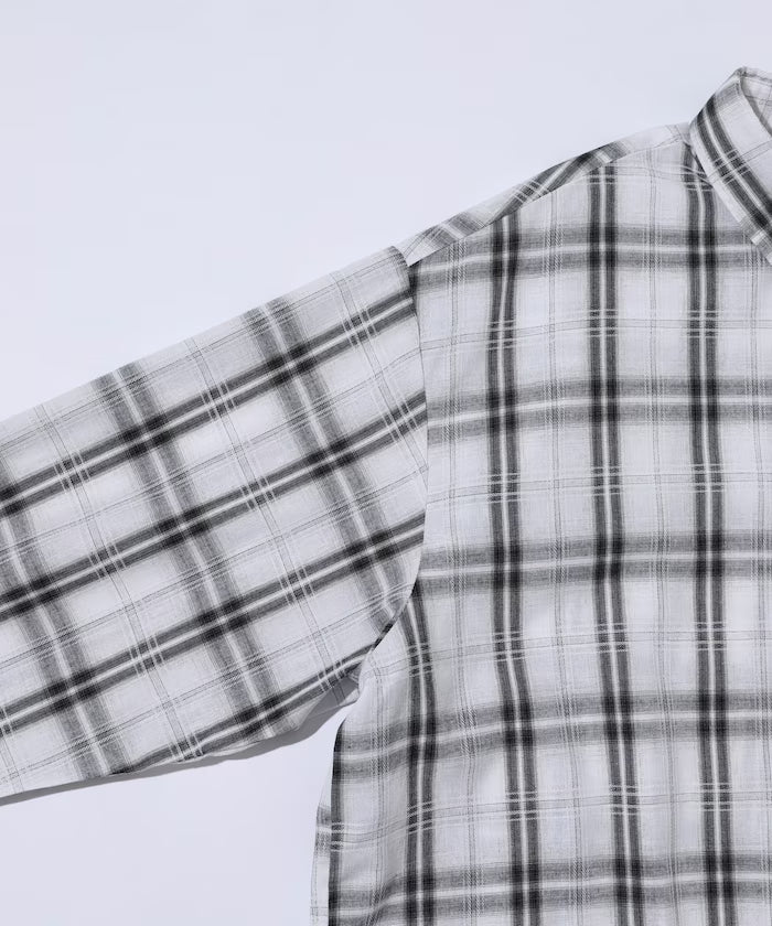 Big Silhouette Ombre Check Shirt / Long Sleeve