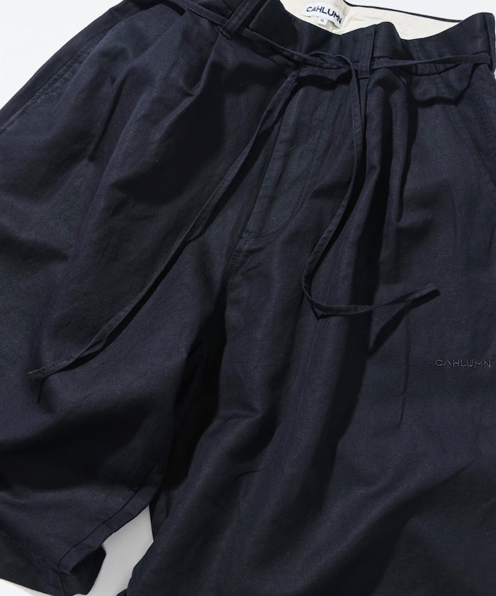 Cotton Linen 2 Tuck Chino Shorts