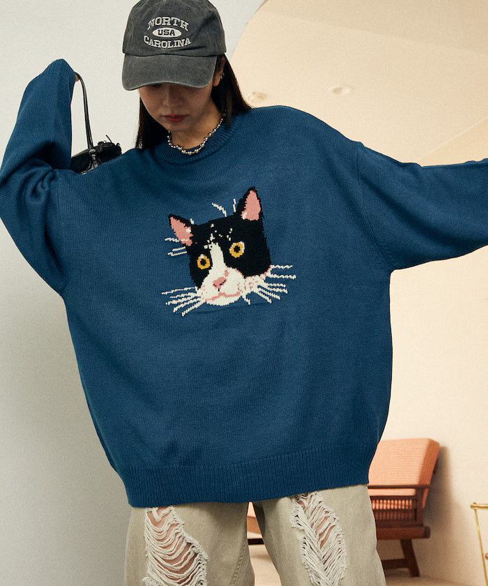 Various Cat Design Knit Limited Edition