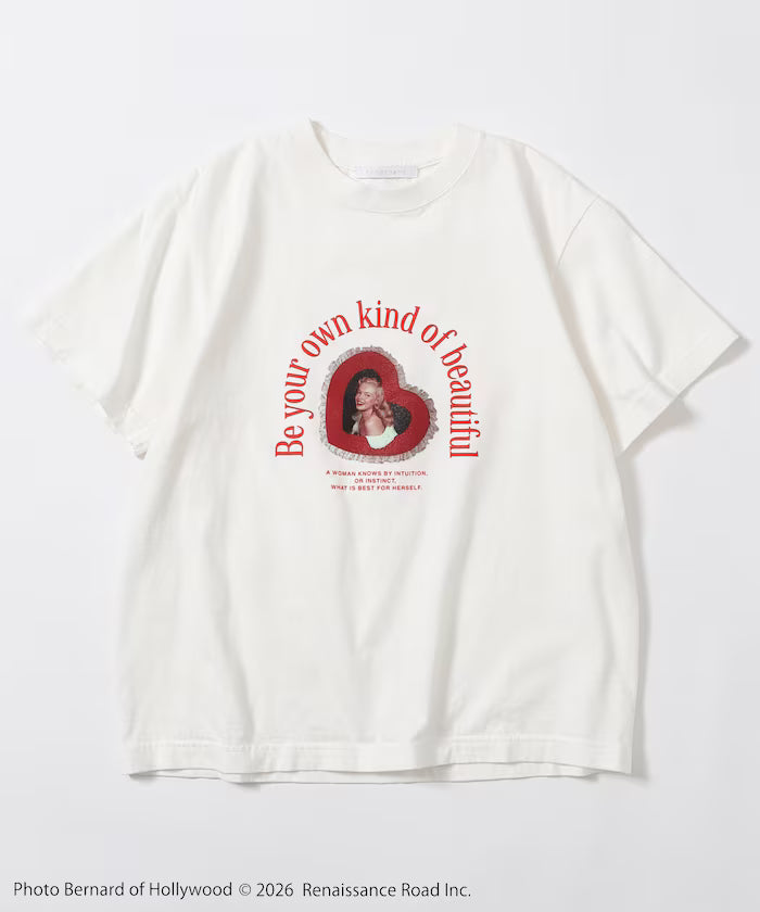 Marilyn Monroe Short Sleeve Heart Photo T-Shirt