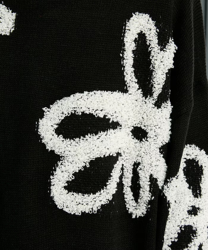 Boucle Flower Pattern Pullover Knit [Limited Edition]