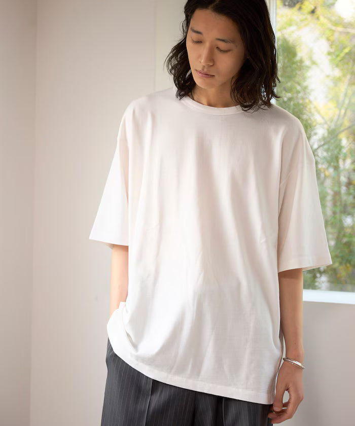 SUPER MERINO WOOL×INKEEP Crew Neck Short Sleeve T-Shirt