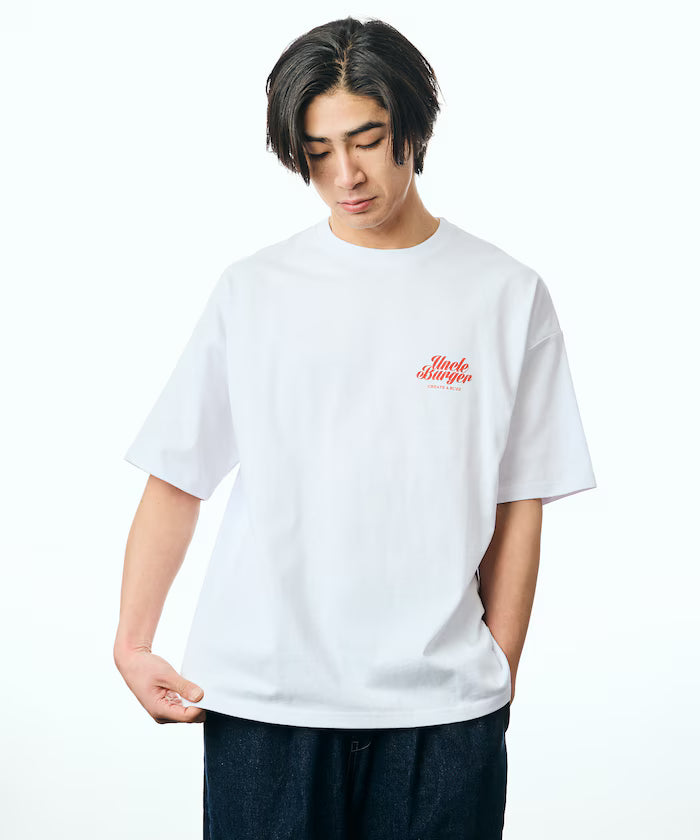Big Silhouette Back Print Crew Neck T-Shirt / Uncle Burger 【Limited Edition】